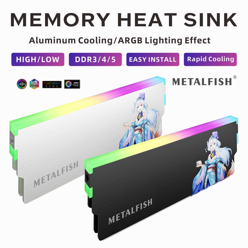 Ddr5 Rgb Ram - METALFISH DRAM Soğutucu 5 V-3PIN ARGB