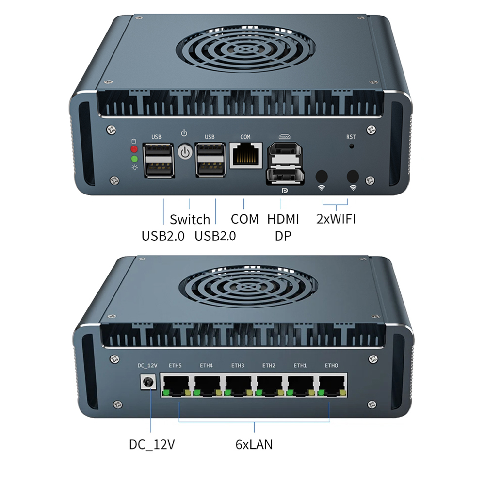 Fanlı Mini PC 6*i226-V 2.5G LA - Ddr5 64Gb incelemesi ve fiyatı